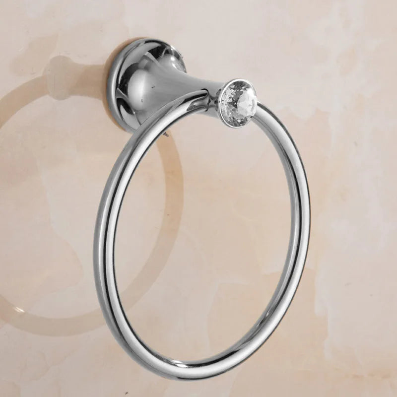 Gold Stainless Steel Wall-Mounted Round Towel Ring | HOBHE Bathroom Towel Ring Richie's Chrome