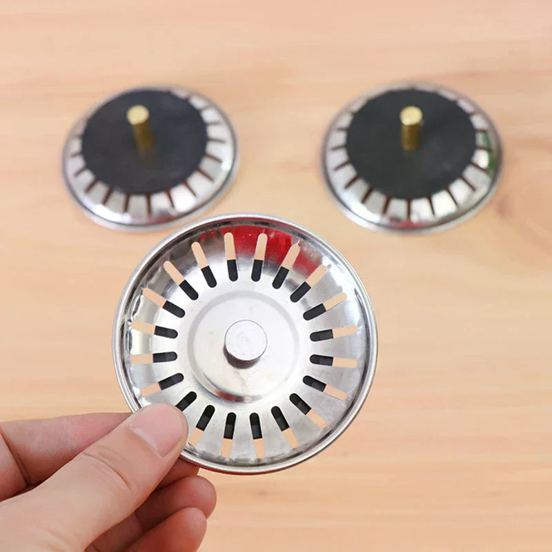 2-Pack Stainless Steel Sink Strainer Stopper & Floor Drain Filter Sink Strainer Stopper Richie's