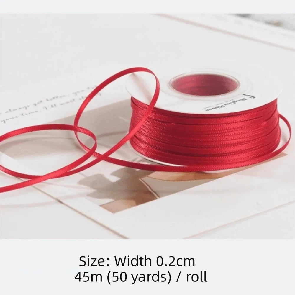 2mm Double-Sided Satin Ribbon 45m Roll – Gift & Craft Craft Satin Ribbon Richie's 8 L