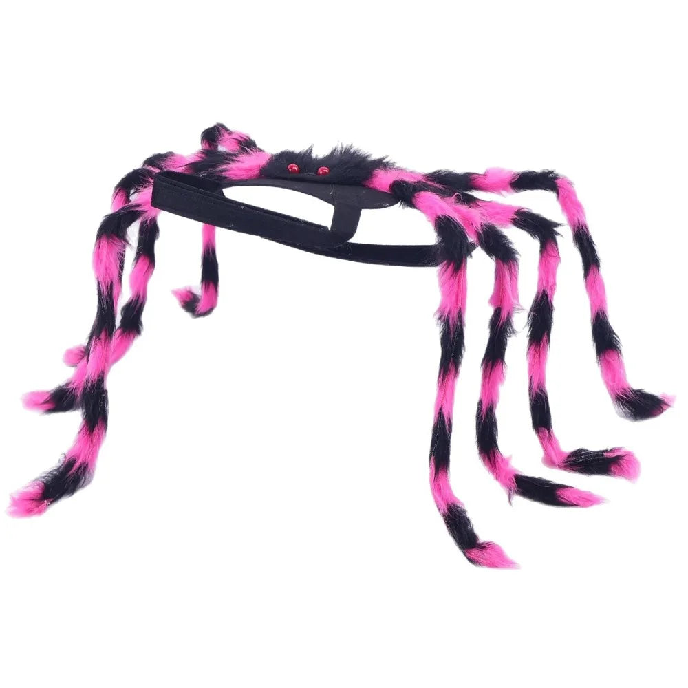 Furry Spider Pet Costume – Halloween Cat & Dog Dress Up Pet Halloween Costume Richie's Pink