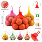 100-Pack Plastic Mesh Net Bags with Buckle – Reusable Produce Bags Mesh Storage Bags Richie's