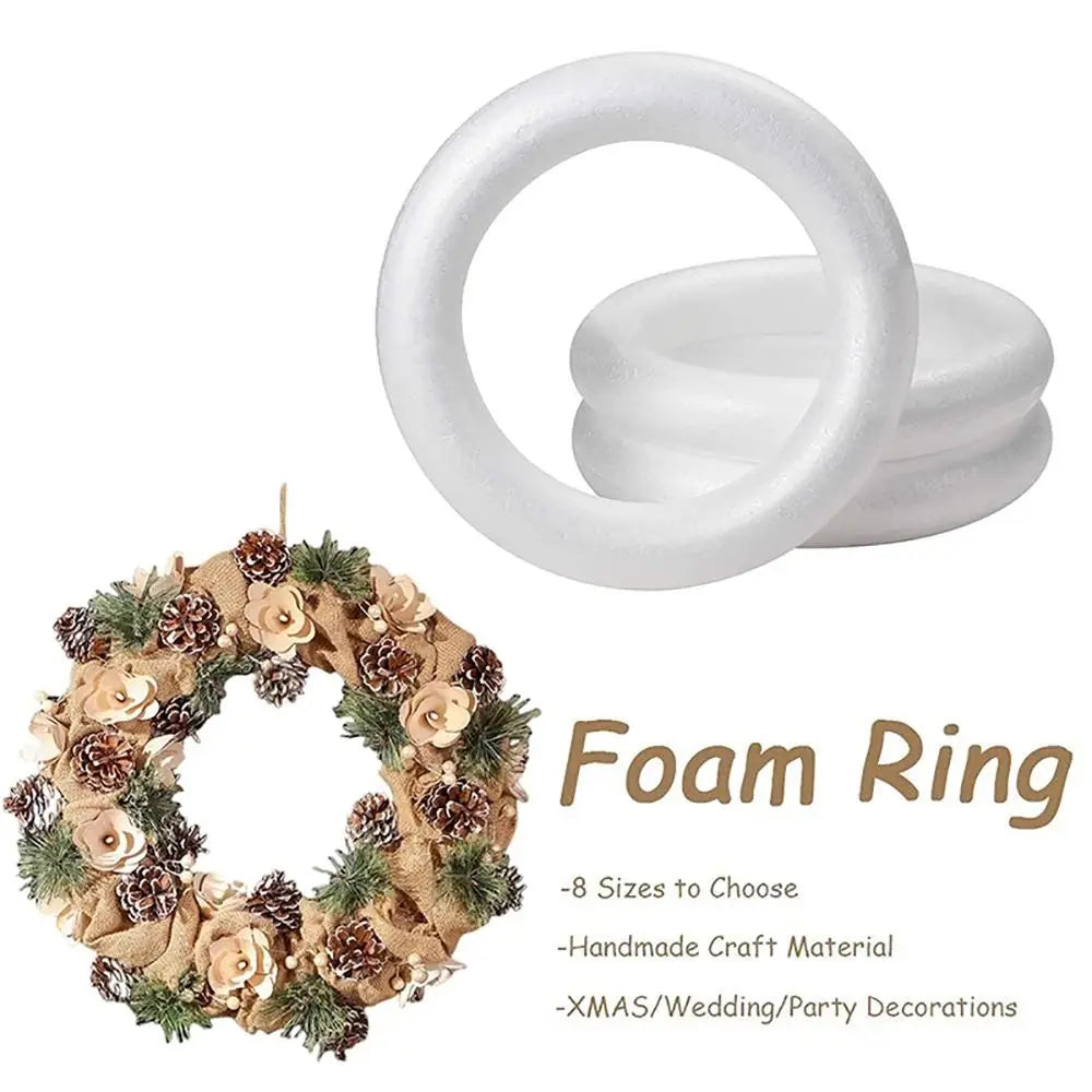 White Polystyrene Foam Ring DIY Wreath – Christmas & Wedding Craft Foam Ring Richie's