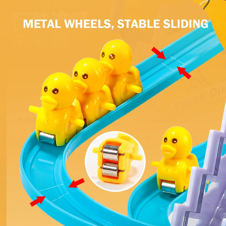 Stair-Climbing Duck Track Toy – Music, Lights & Counting Educational Kids Toy Richie's