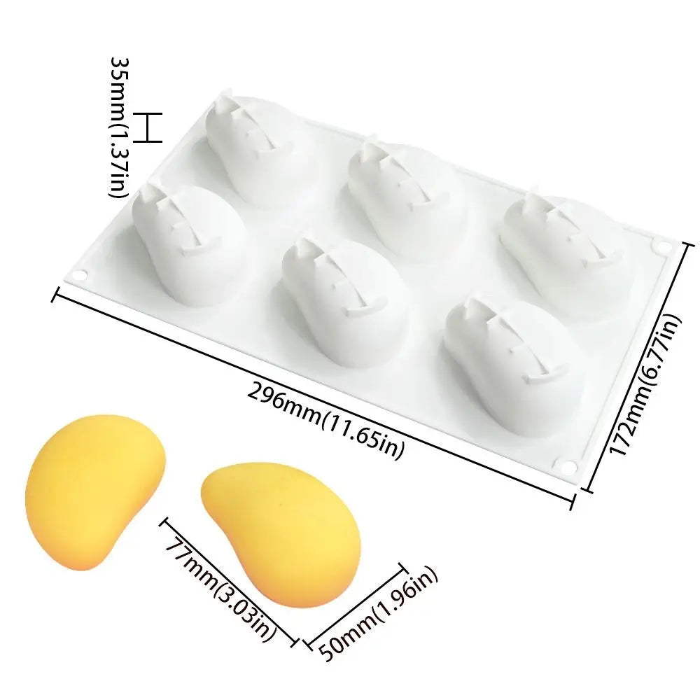 15-Cavity Silicone Mango Mousse Cake Mold – Fruit Dessert Mold Silicone Baking Mold Richie's