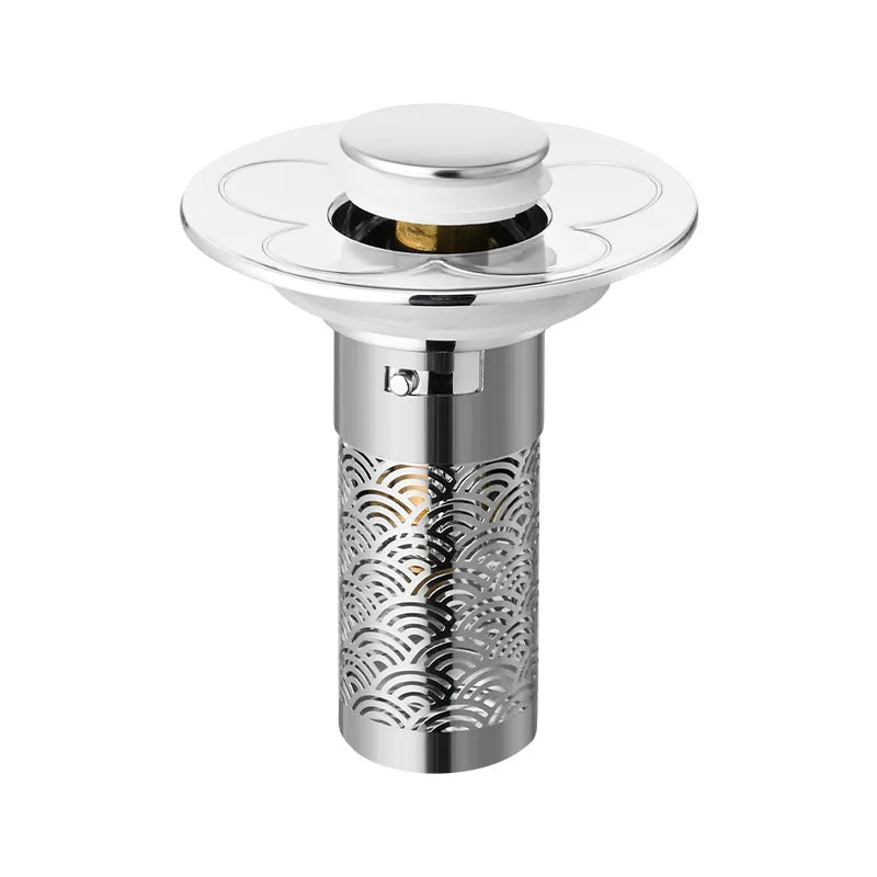 Stainless Steel Pop-Up Sink Stopper Hair Catcher Drain Filter Sink Drain Stopper Richie's 1PC