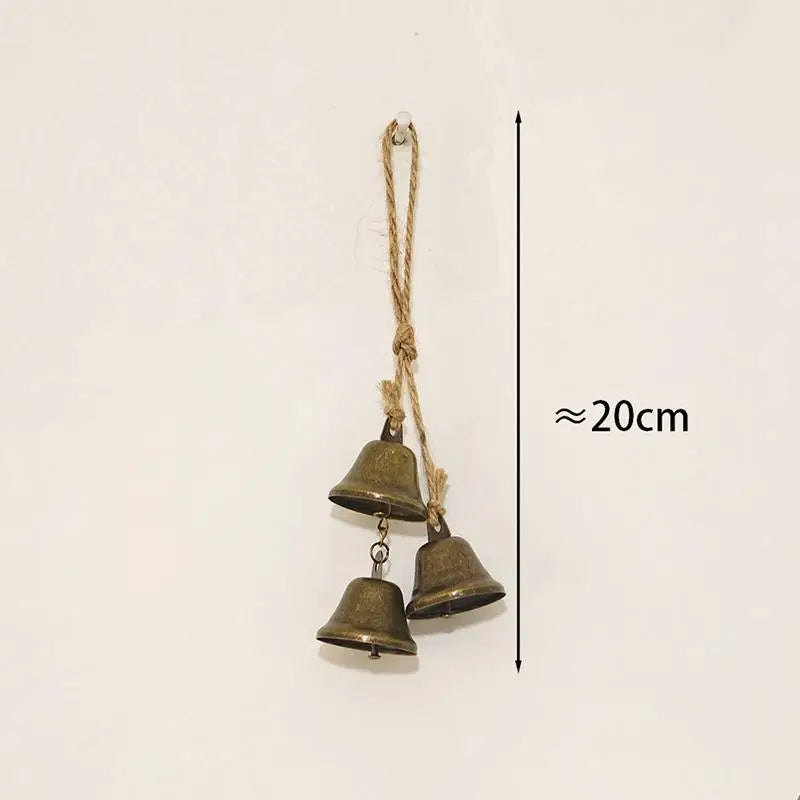 Vintage Brass Hanging Bells | Rustic Wind Chime Wall Decor Wind Chime Decor Richie's A4