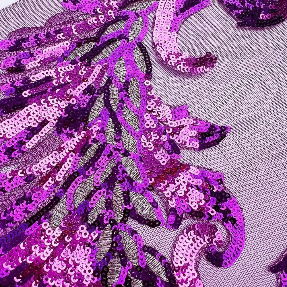Phoenix Feather Sequined Embroidery Patch – DIY Iron-On Craft Embroidery Patch Richie's