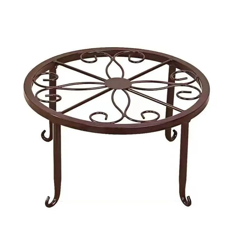 Rustproof Iron Round Flower Pot Stand | Balcony Plant Rack Plant Pot Stand Richie's Bronze