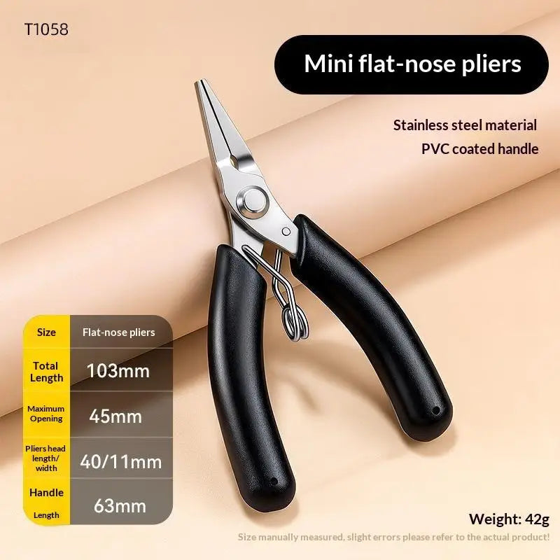 Mini Curved Needle Nose Pliers – Stainless Steel Non-Slip Grip Mini Needle Nose Pliers Richie's A3