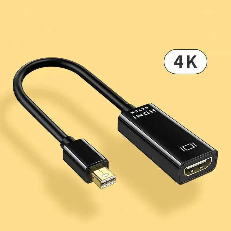 4K Mini DisplayPort to HDMI Adapter Cable – Metal Housing Display Adapter Cable Richie's Black