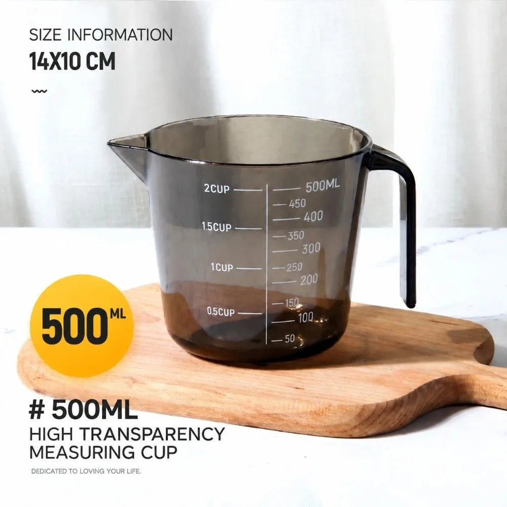 Transparent Measuring Cup with Scale, Pour Spout & Handle Measuring Cup Richie's 500ml