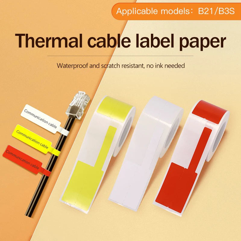 NiiMBOT B1 B21 Thermal Label Rolls – Waterproof Color Stickers Thermal Label Rolls Richie's