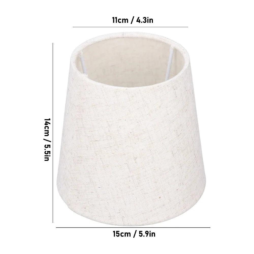3-Pack Flaxen Linen Clip-On Lamp Shades 4.3" | E14 Compatible Fabric Lamp Shade Richie's
