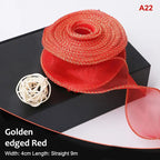 10 Yards Organza Wavy Edge Ribbon 4cm – Bouquet & Gift Wrap Craft Ribbon Richie's A22 10yard