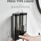 Wall-Mounted Manual Soap Dispenser – ABS Plastic White & Black Soap Dispenser Richie's