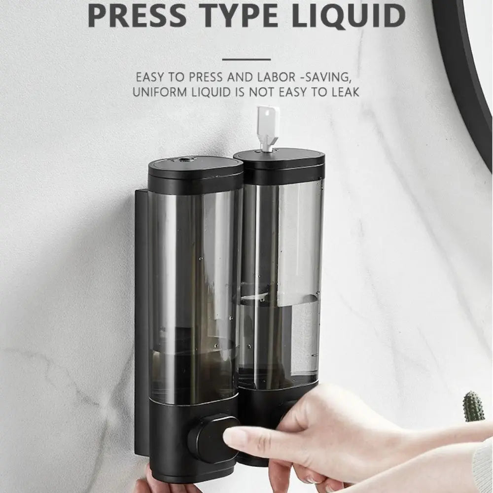 Wall-Mounted Manual Soap Dispenser – ABS Plastic White & Black Soap Dispenser Richie's