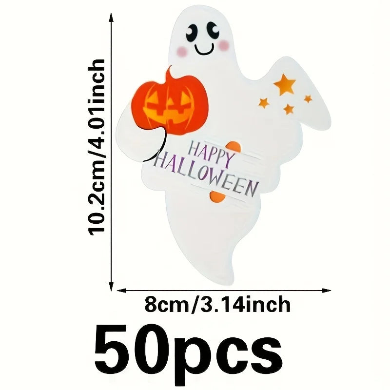 Halloween Ghost & Pumpkin Lollipop Holder Cards – Party Favors Lollipop Holder Cards Richie's 50pcs
