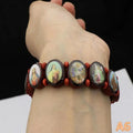 Wood Prayer Bead Bracelet – Religious Icon Drip Oil Finish Prayer Bead Bracelet Richie's A6