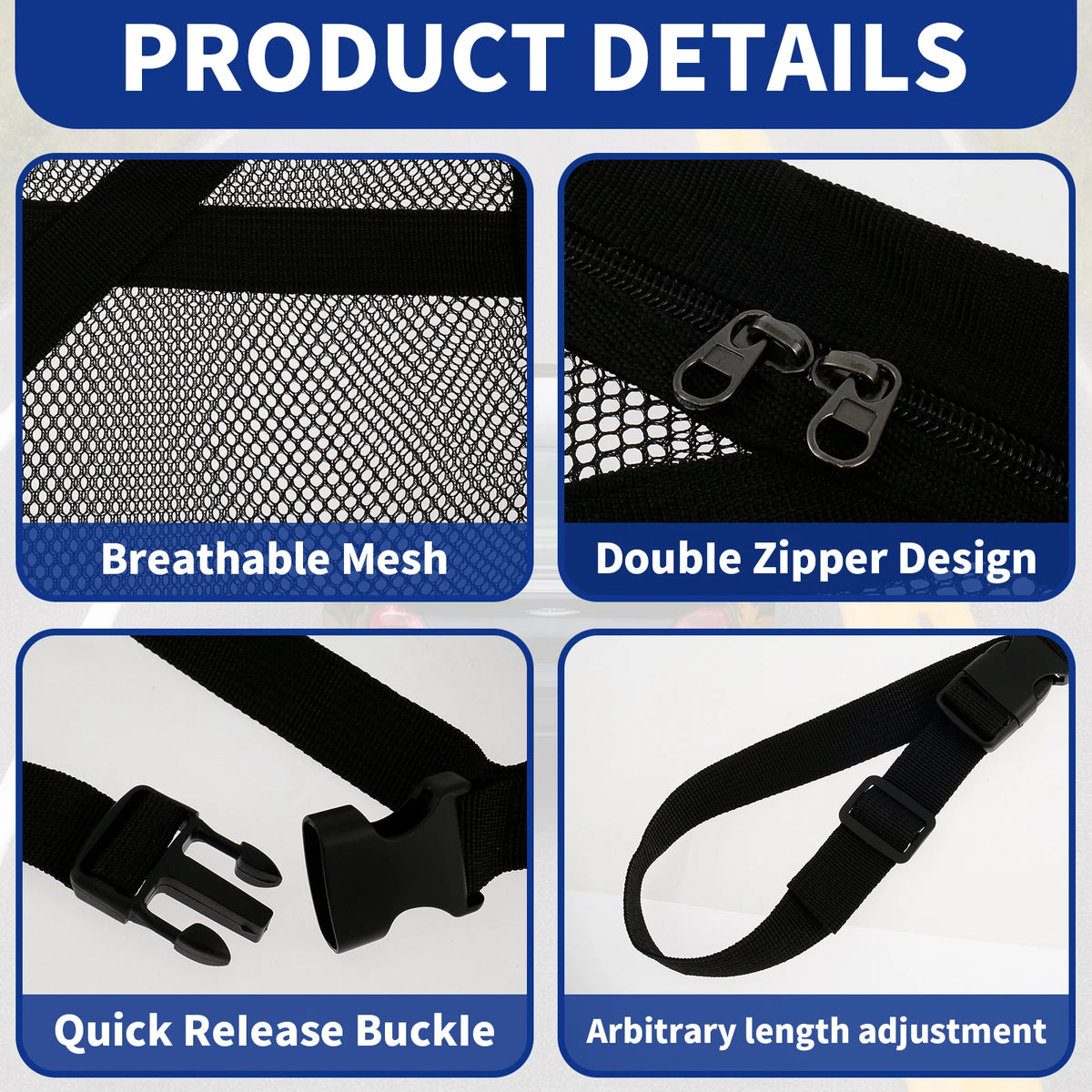 Triangular Car Ceiling Cargo Net – SUV Roof Organizer 80×55cm Car Roof Cargo Net Richie's