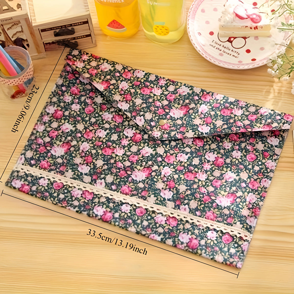 Floral File Storage Bag – Large Capacity Fabric Organizer File Storage Bag Richie's