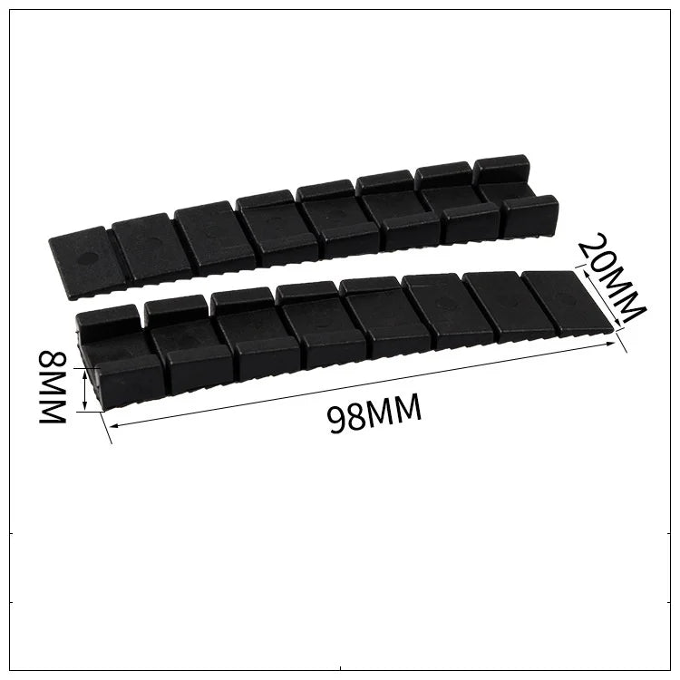 Rubber Wedge Shims Furniture Levelers – 4/10 Pcs, Cut-to-Fit Furniture Leveling Shims Richie's black 10 Pcs