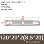 304 Stainless Steel Double Hole Flat Gasket Straight Plate Metal Flat Gasket Richie's 130x20x2cm B