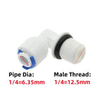 5Pcs RO Water Quick Elbow Fittings – 1/4" & 3/8" Tube Connectors Pipe Elbow Fittings Richie's PL 6.35mm-1I4 Elbow Pipe to Male