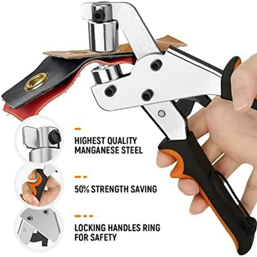 10mm Metal Grommet Eyelet Plier Kit | 100 Eyelets Leathercraft Grommet Eyelet Kit Richie's Default Title