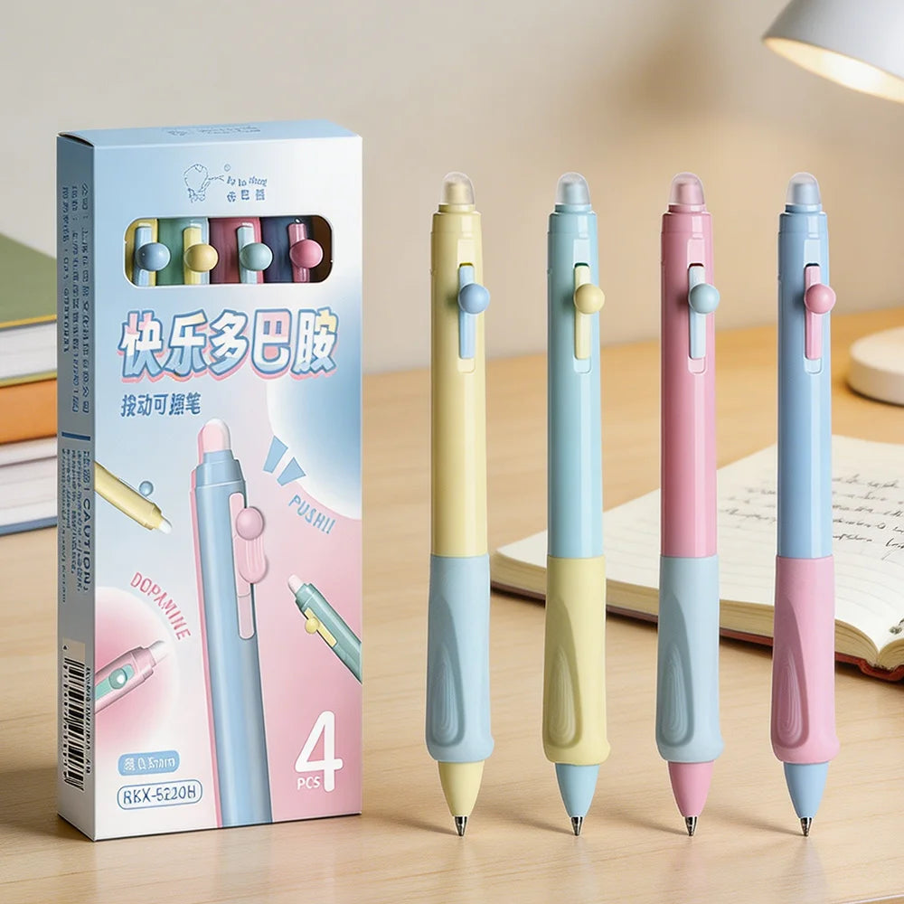 Erasable Gel Pens 4-Pack Pastel Retractable 0.5mm for Students Erasable Gel Pens Richie's