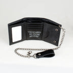 Printed Triple-Fold Chain Wallet with Card Holder & ID Window Chain Wallet Richie's