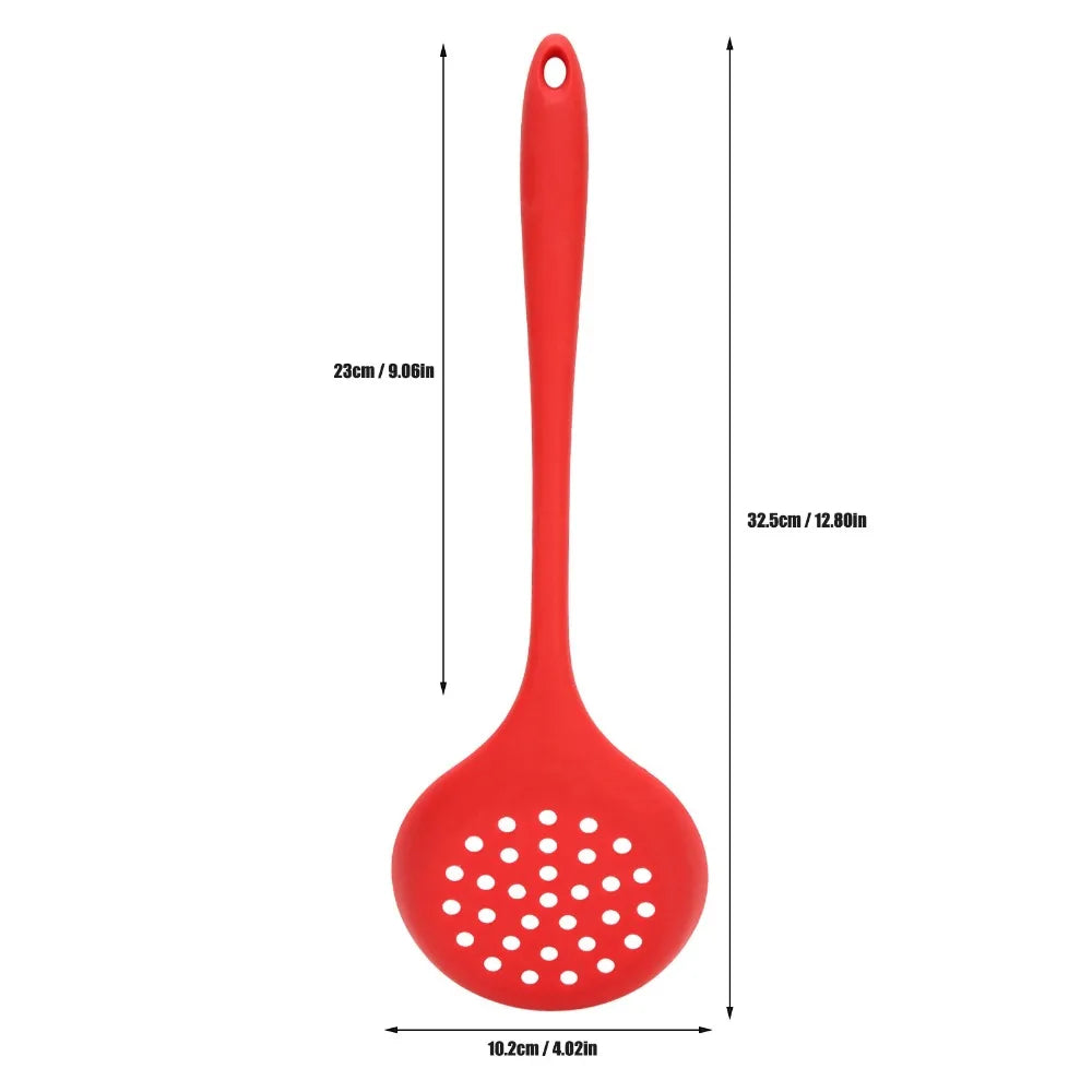 2-Pack Silicone Slotted Spoon Set – Skimmer & Strainer Silicone Kitchen Utensil Richie's