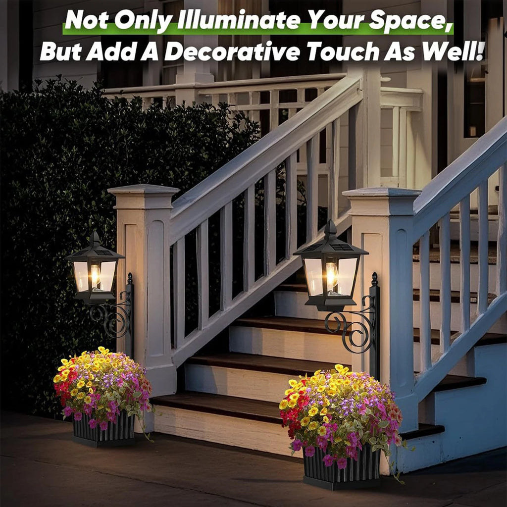 2-in-1 Solar Lamp Post with Planter | IP54 Outdoor Light Solar Garden Lamp Richie's