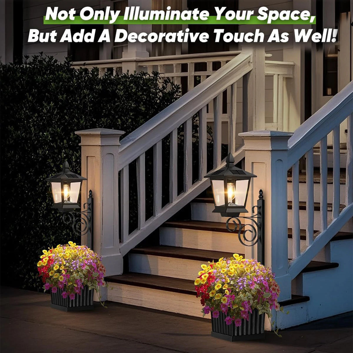 2-in-1 Solar Lamp Post with Planter | IP54 Outdoor Light Solar Garden Lamp Richie's