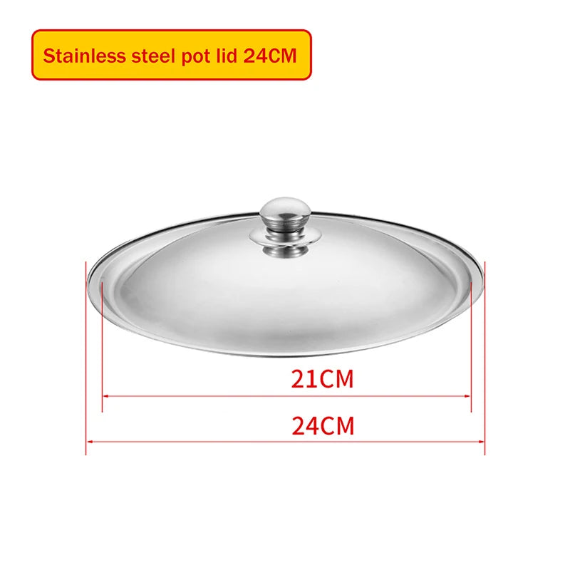 Stainless Steel Round Pot Lid 10–32cm Universal Pan Cover Cookware Pot Lid Richie's 24cm