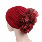 Women's Ruffle Flower Turban Hat – Headscarf & Sleep Cap Women's Turban Hat Richie's