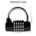 5-Digit Combination Padlock – Resettable Zinc Alloy Lock Combination Padlock Richie's black Small