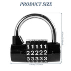 5-Digit Combination Padlock – Resettable Zinc Alloy Lock Combination Padlock Richie's black Small