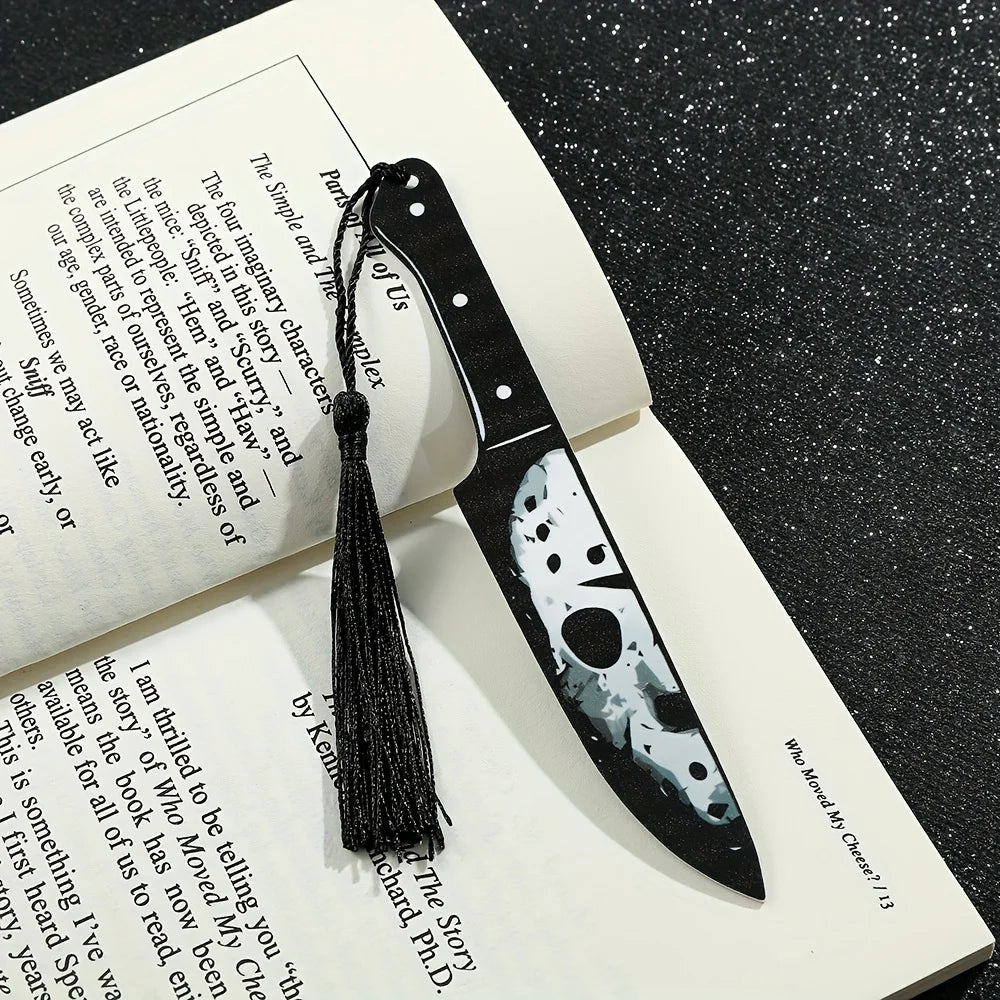 Gothic Bookmark with Black Tassel | Horror Halloween Gift Gothic Bookmark Richie's