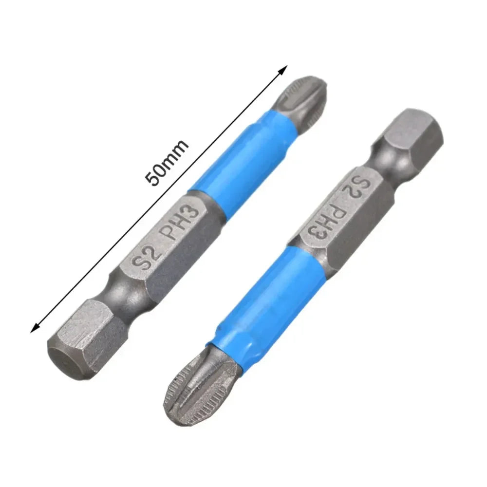 12Pcs PH/PZ Magnetic Screwdriver Bit Set S2 Anti-Slip 50mm Screwdriver Bit Set Richie's