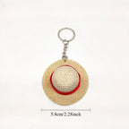 2pcs Anime Straw Hat Keychain Handmade Bag Charm Gift Set Anime Bag Charm Richie's