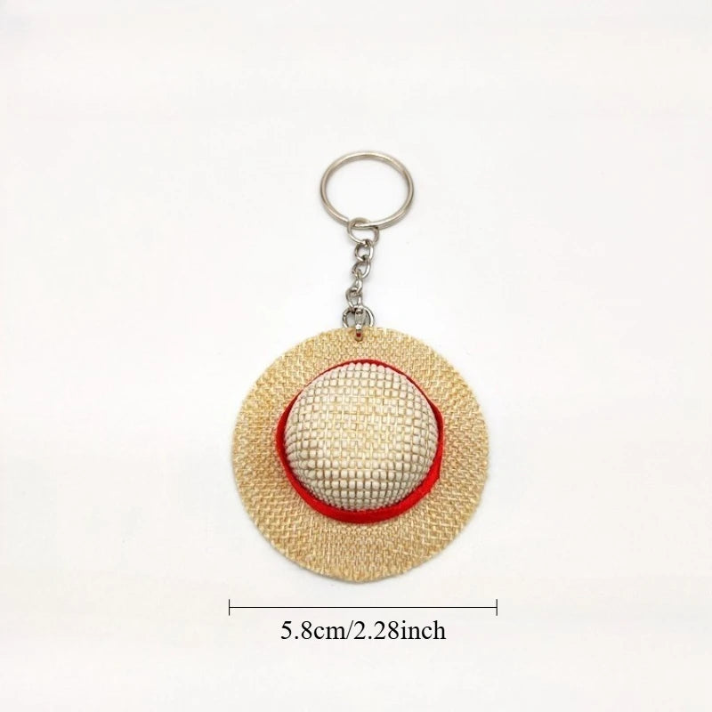2pcs Anime Straw Hat Keychain Handmade Bag Charm Gift Set Anime Bag Charm Richie's