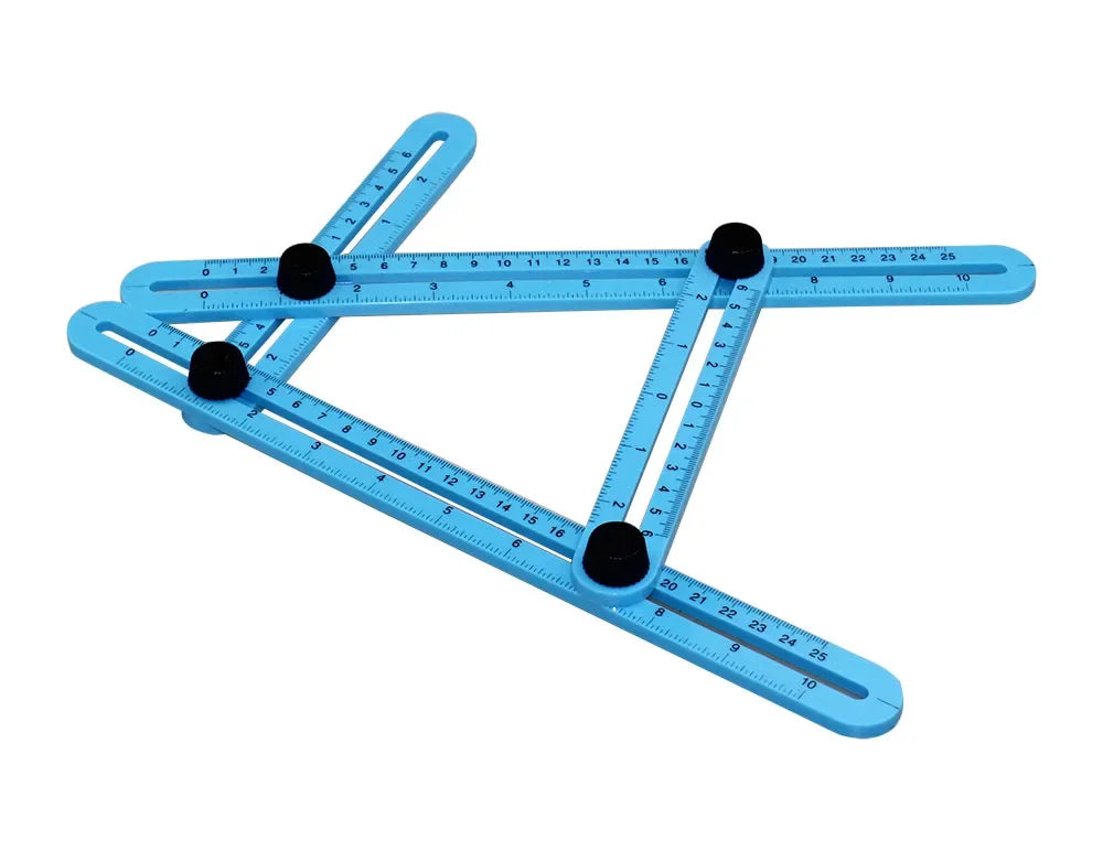 Foldable 4-Fold Multi-Angle Ruler Protractor Measuring Tool Angle Measuring Ruler Richie's blue