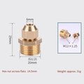 Brass Flare Adapter Hexagon Male Thread 1/4" 3/8" 1/2" Connector Brass Pipe Fitting Richie's Pipe 6mm x 1-2-