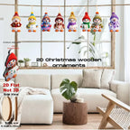 16pcs Wooden Snowman Christmas Tree Ornament Set | Xmas Décor Christmas Ornament Set Richie's