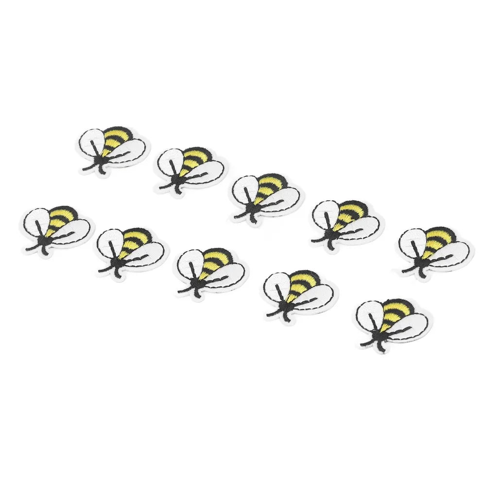 20pcs Embroidered Bee Iron-On Patches | Cotton Applique Set Embroidered Applique Patches Richie's