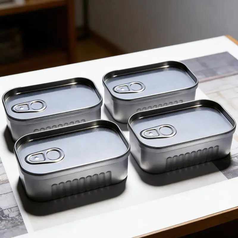 Mini Sardine Can Tin Box Silver – Novelty Small Storage Container Novelty Tin Storage Box Richie's