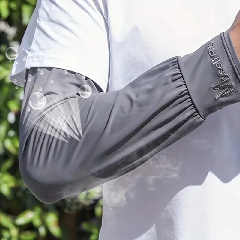 UV Protection Ice Silk Arm Sleeves – Cooling Outdoor Cover UV Arm Sleeves Richie's