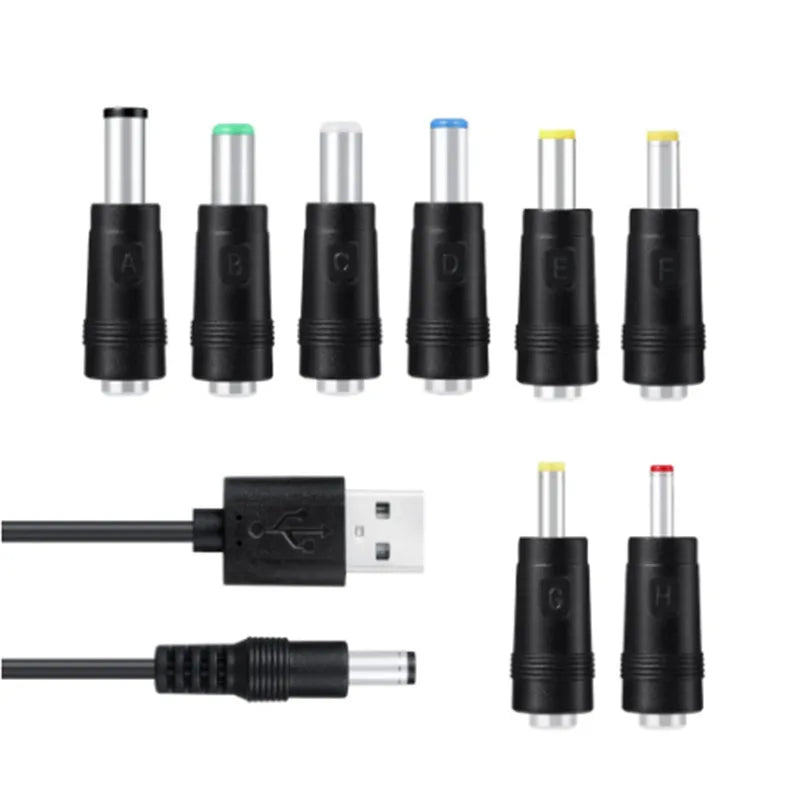 Universal USB to DC 9V Power Cable – 8 Interchangeable Connectors USB Power Cable Richie's