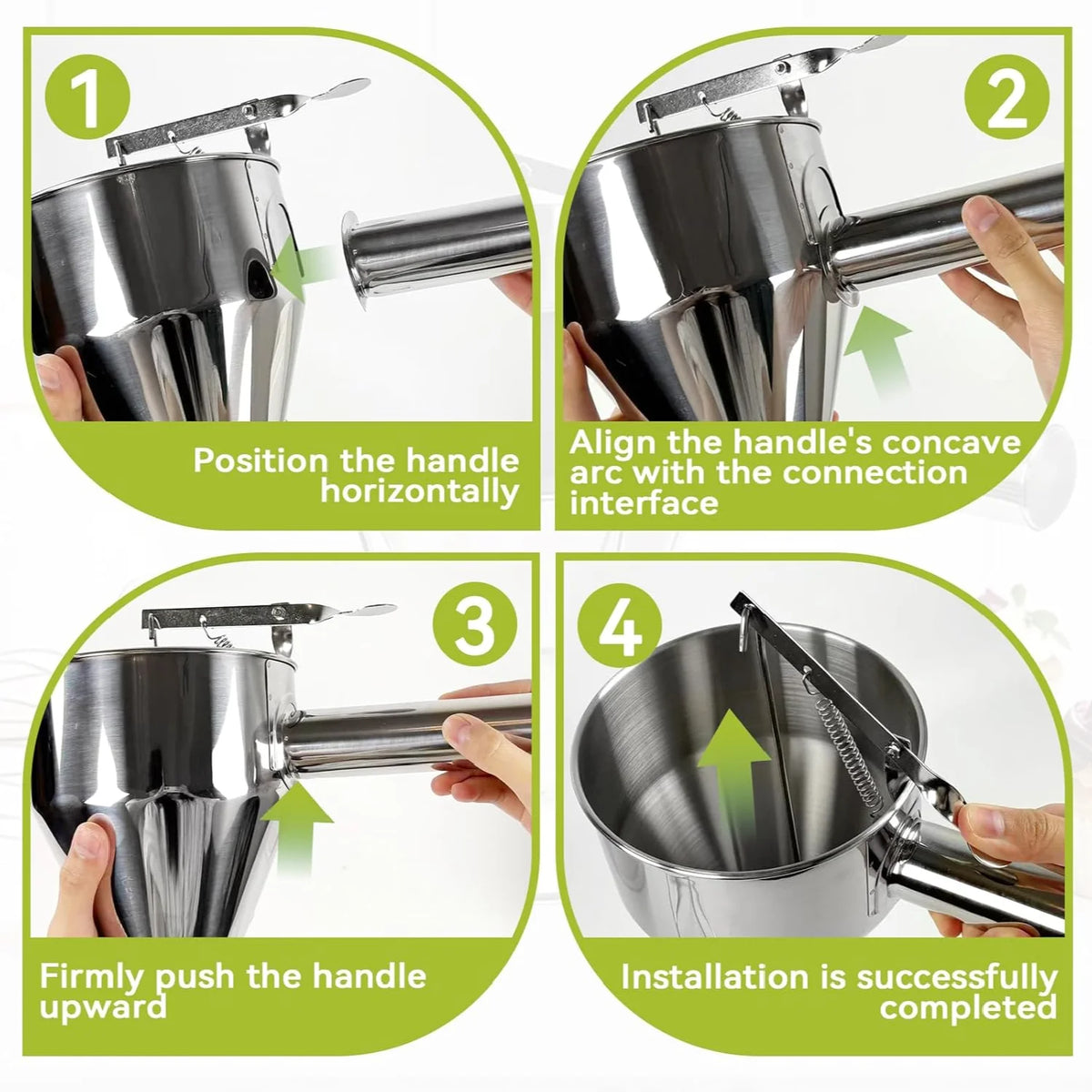 40oz Stainless Steel Pancake Batter Dispenser – Stand & 4 Nozzles Batter Dispenser Richie's