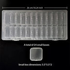 Nail Art Jewelry Rhinestone Storage Box – Multi-Compartment Jewelry Storage Box Richie's 24Pcs